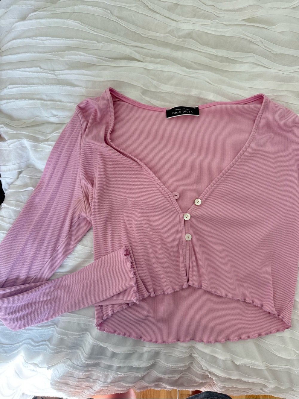 Pink Ruffle Crop Top